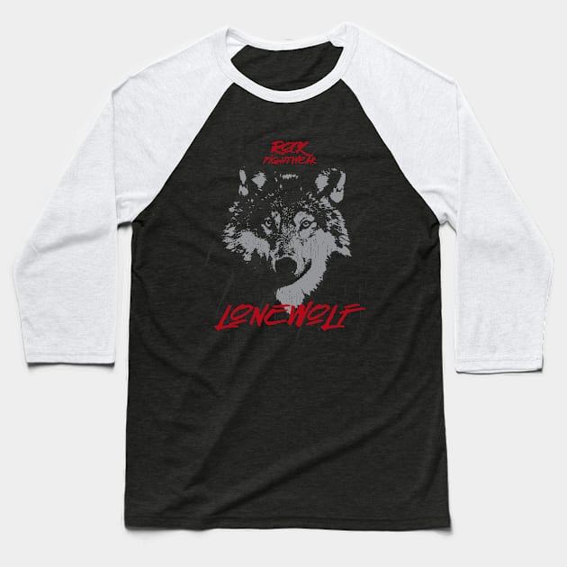 Animal Series: Lone Wolf Baseball T-Shirt by Jarecrow 